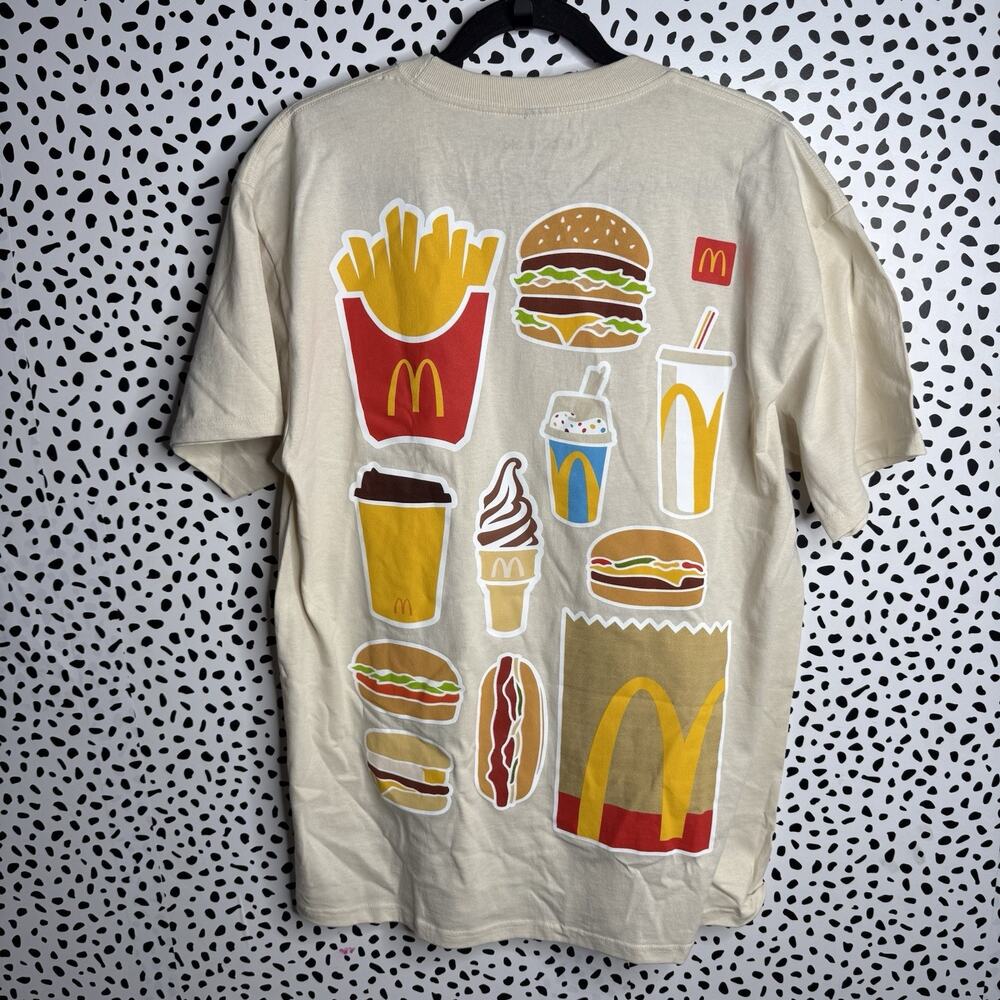 McDonald’s x Box Lunch Graphic Tee Large Tan Short Sleeve